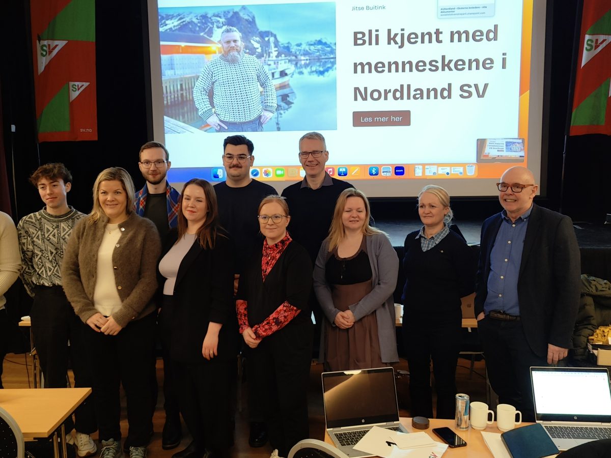 Fylkesstyret fra årsmøtet for Nordland SV i 2024.