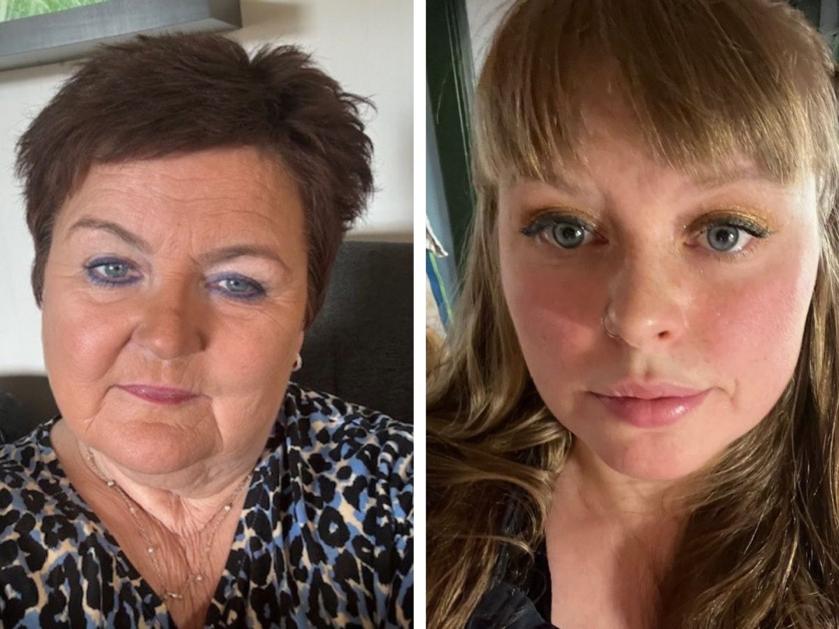 Portrettbilder i en collage som viser Iren-Marie Owe og Tyra Lillith Johansen Økshoff Midtgaard. Bilde.
